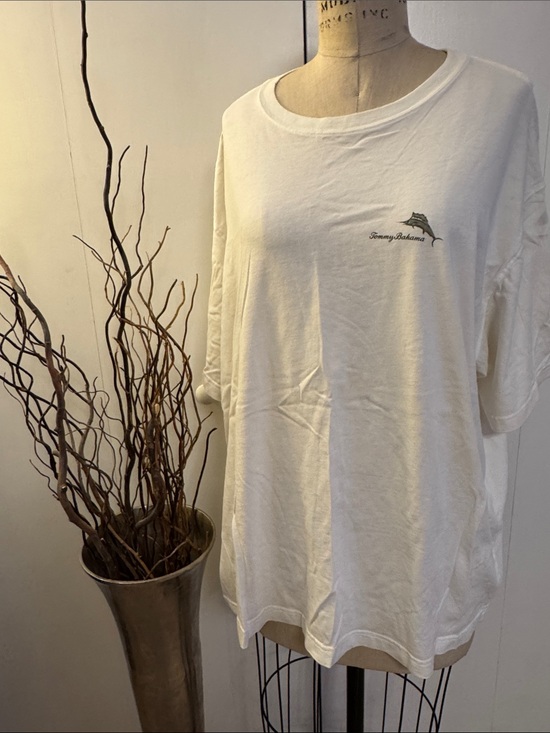 Tommy Bahama Other - Tommy Bahama White Tee with “Game Opener” design